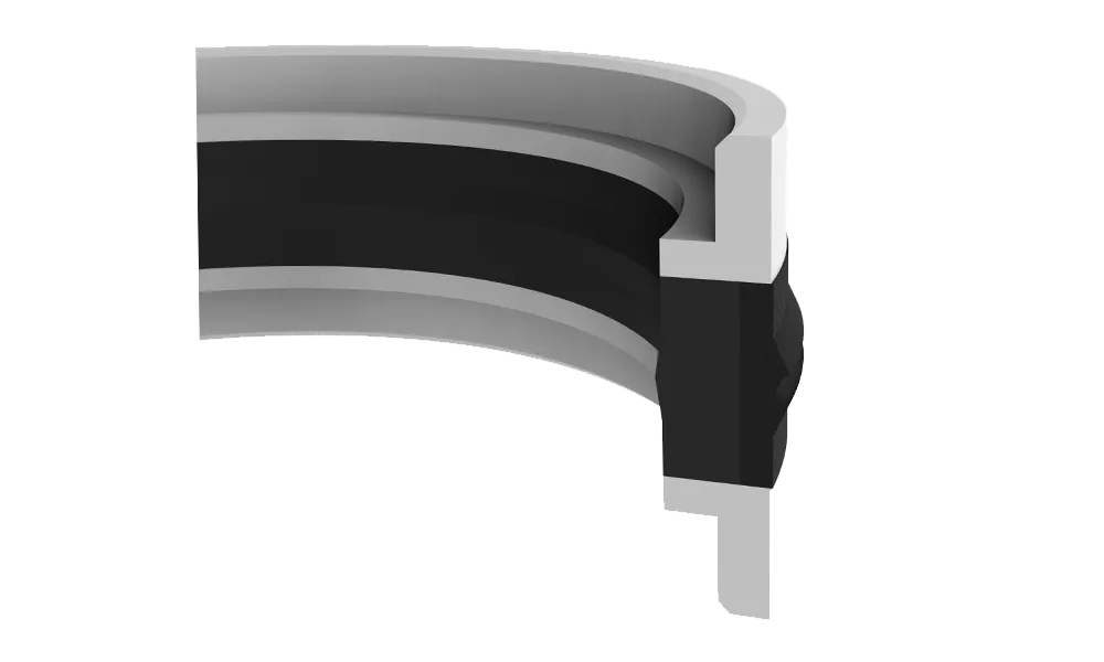 Grey hydraulic piston seal profile