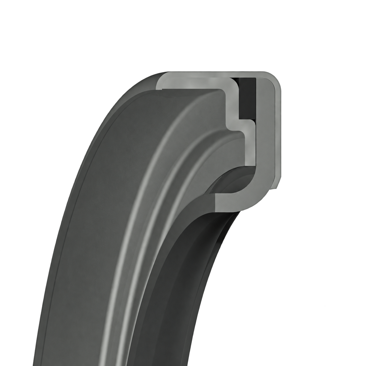 Grey rotary seal profile
